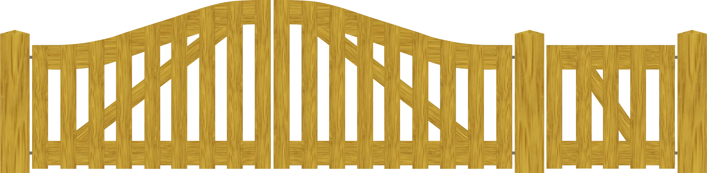 HK17 Dubbele poort met looppoort